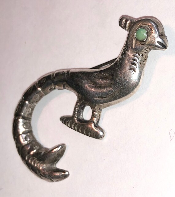 Vintage Mexican Silver Figural Quetzal or Pheasan… - image 4