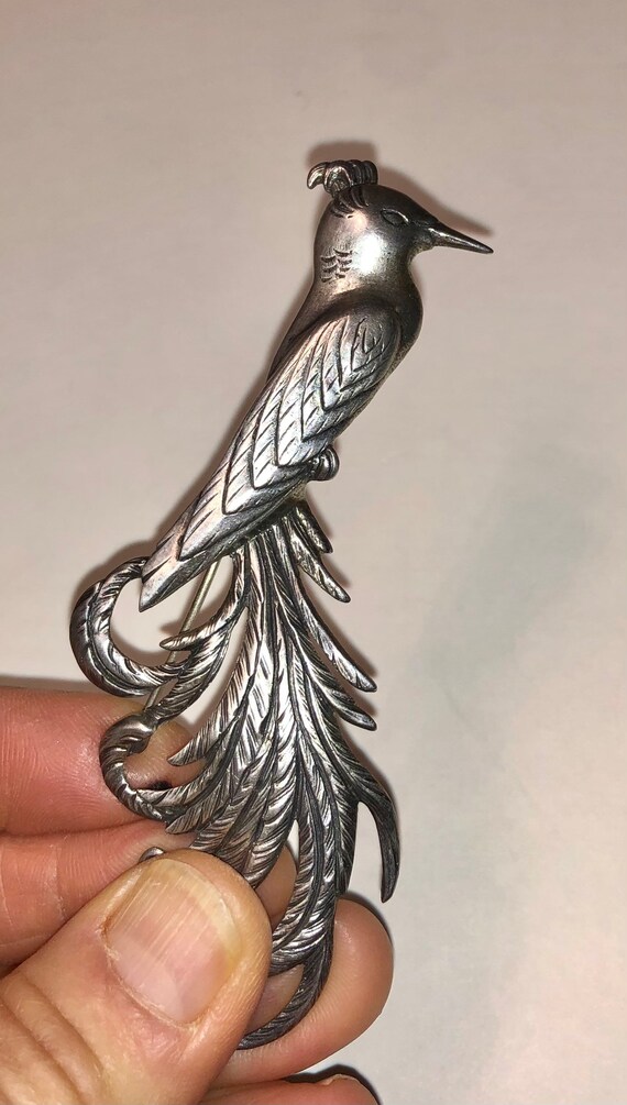 Vintage Large Danecraft Sterling Silver Quetzal B… - image 4