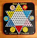 Vtg Chinese Checkers Gameboard Hop Ching Board 1960s-70s Pressman Toy Corp Metal Tin Toy Man Cave Wall Art Game Room Gaming Decor