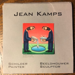 vintage Jean Kamps Cartes postales Impressions d'art néerlandais Objets surréalistes modernistes lunatiques Collection de 9 cartes vers 2000 cartes de voeux néerlandaises
