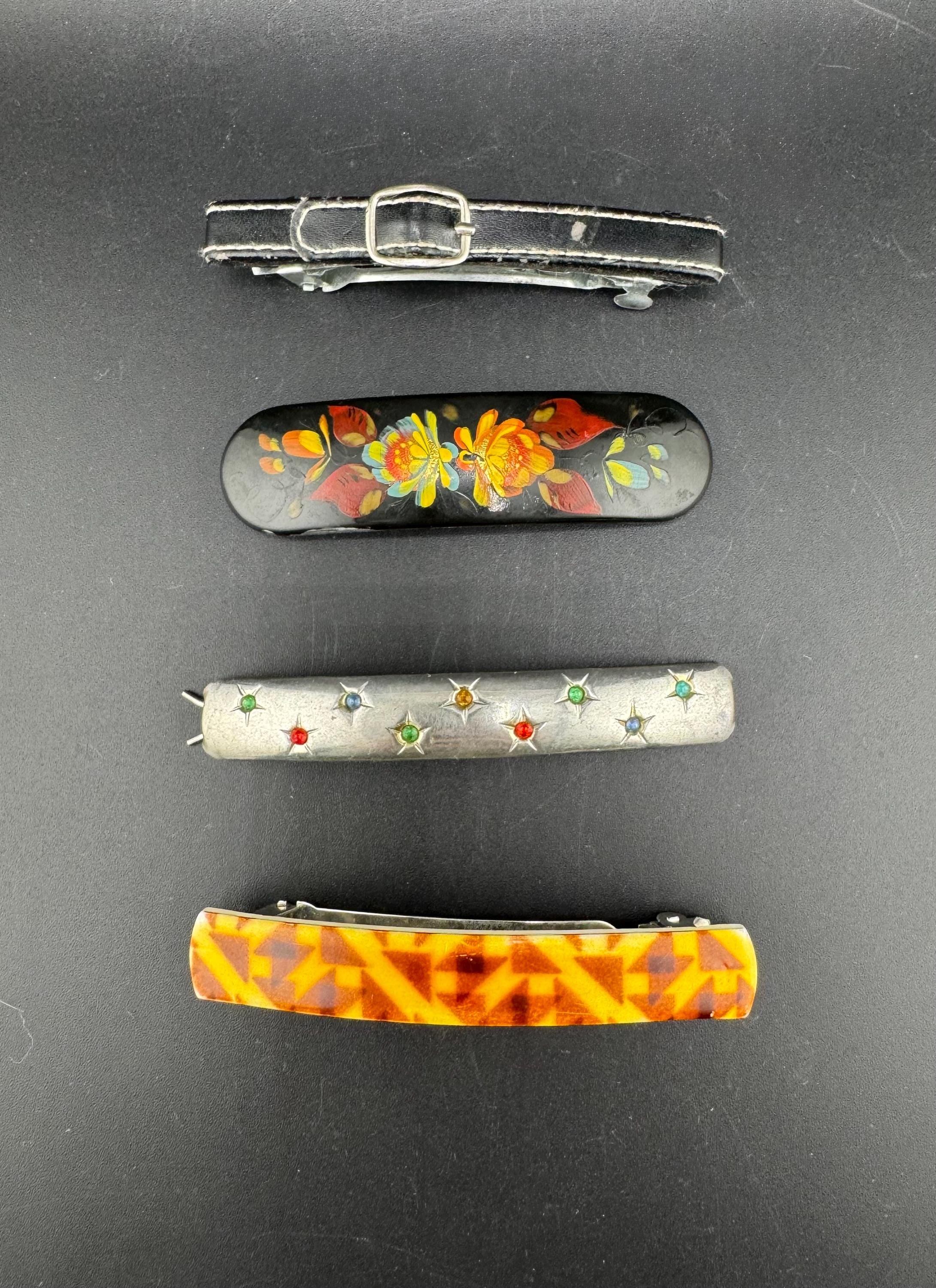 Y2K Abstract Tortoise Lucite Hair Barrette The Bakelite Lady SF Retro Amazon.com : Mistofu Hair Barrettes for Women - 4.13 Inch  main image 2
