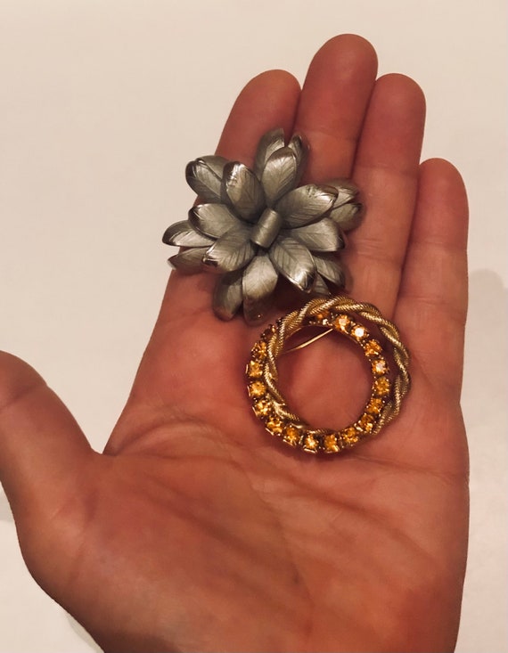 Instant Vintage Rhinestone Brooch Scatter Pins Do… - image 9