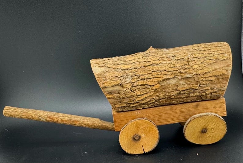 Vintage Primitive Covered Wagon Folk Art Connostoga Wagon Miniature ...