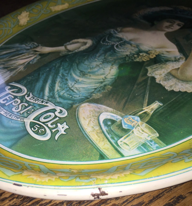 Vintage Pepsi Cola Niagra Buffalo Tip Tray Victorian Gibson image 4