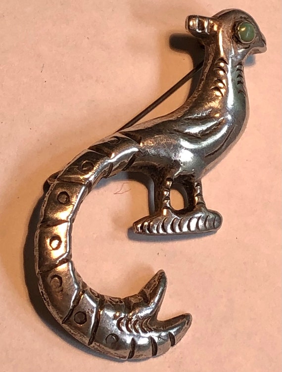 Vintage Mexican Silver Figural Quetzal or Pheasan… - image 2
