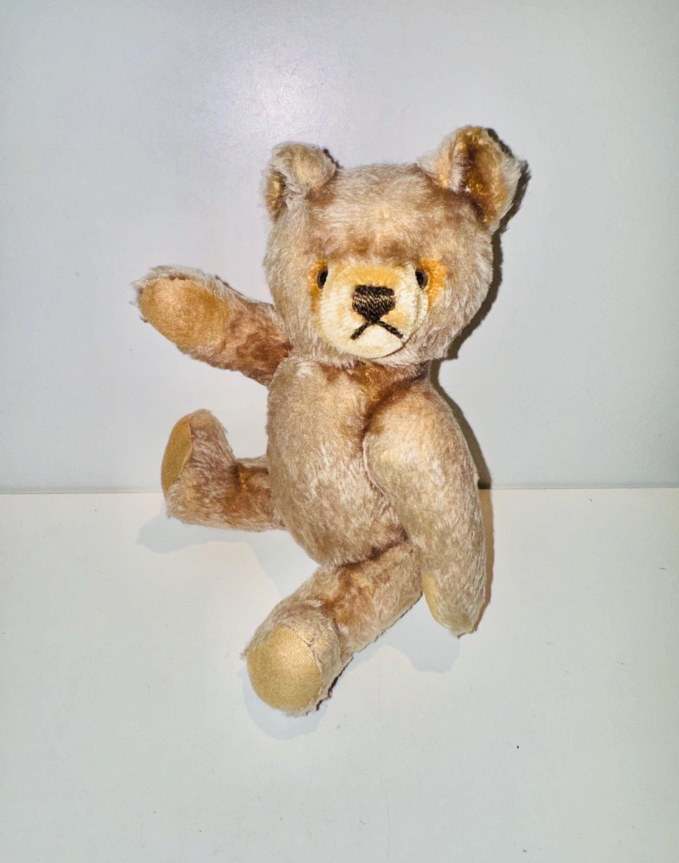 Vintage Steiff Teddy Bear Jointed Poseable Stuffed Animal 1970s