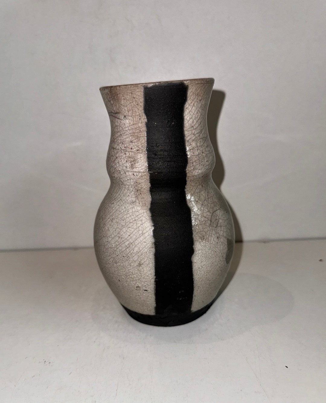 Beautiful Vintage Raku Bud Vase Weed Pot or Pencil Pen Cup Holder Posey
