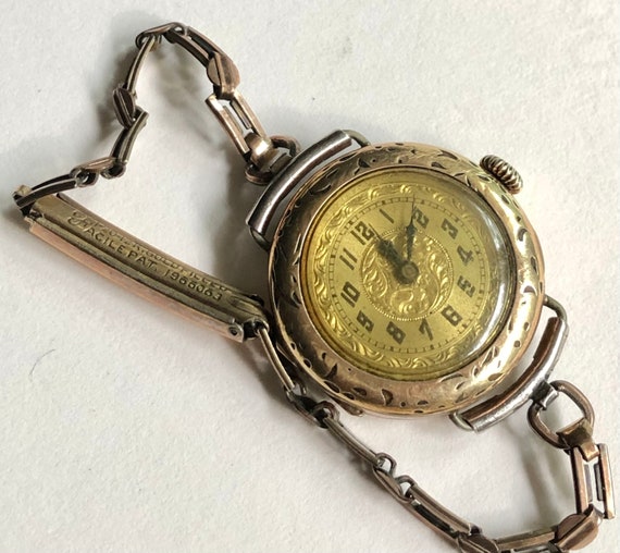 Edwardian Bulova Wristwatch Gold Filled Case Ladi… - image 1