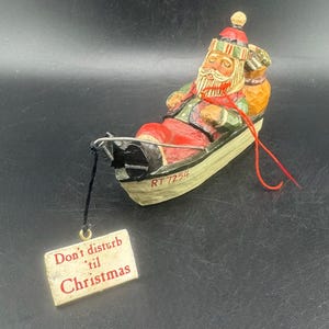 Vintage Midwest di Cannon Falls Babbo Natale non disturbare fino a Natale in barca Randy Tate Xmas Holiday Ornament RT7254 personalizzato New Orleans 2001