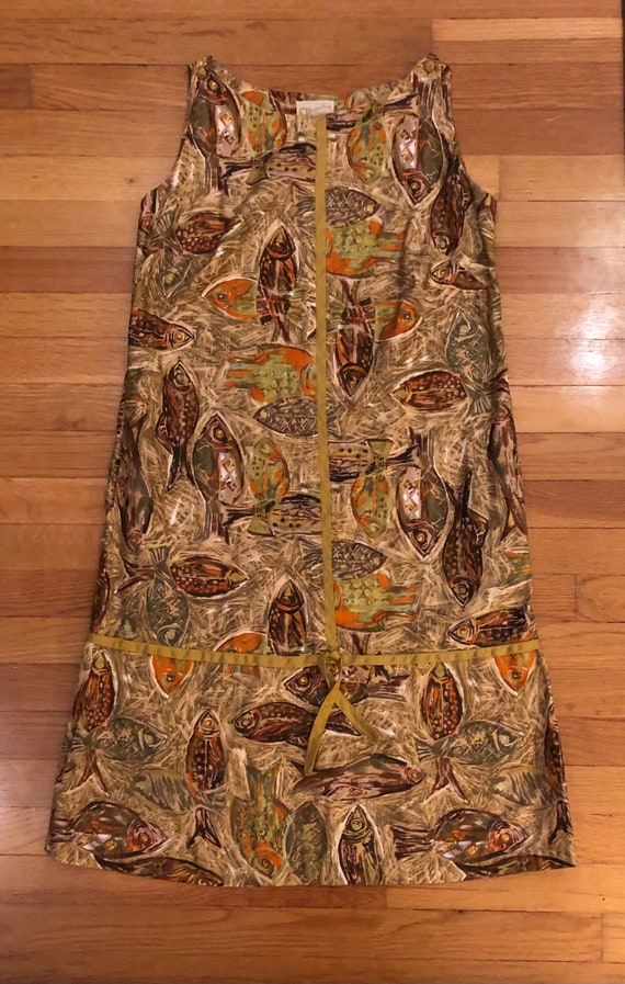 Fun MCM 1960s Hawaiian Casuals Drop Waist Dress Mi