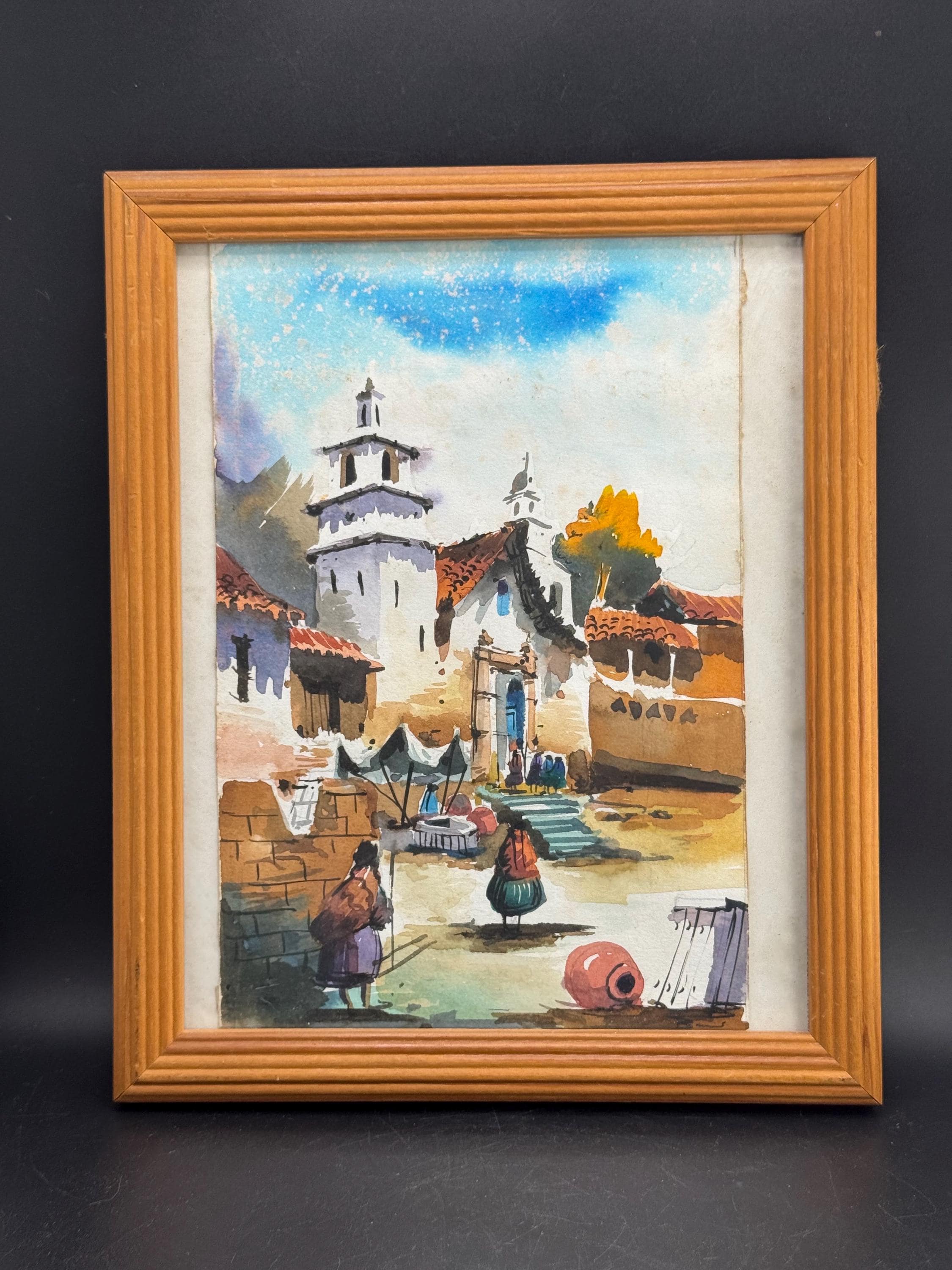 屋根瓦の水彩画 - Etsy 日本