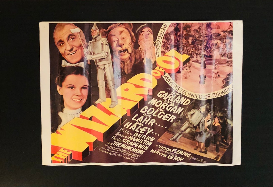 1967 Vintage Portal Publications MGM Wizard of Oz Poster Classic