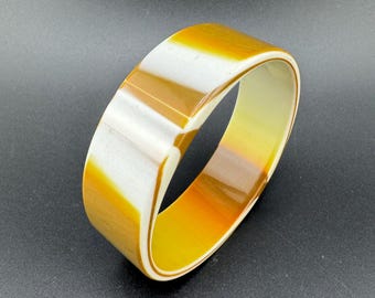 クリーミーなマーブルルーサイトバングル - Etsy 日本