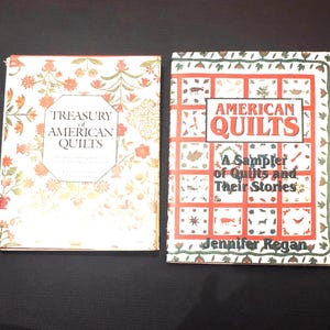 2 Gorgeous 1980s Quilt Coffee Table Book Quilting Reference Books Treasury of American Quilts Jennifer Regan Cyril Nelson Carter Houck