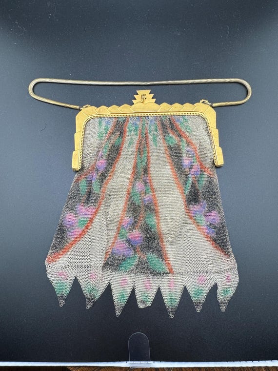 Antique Art Deco Mesh Bag Whiting & Davis Purse A… - image 2