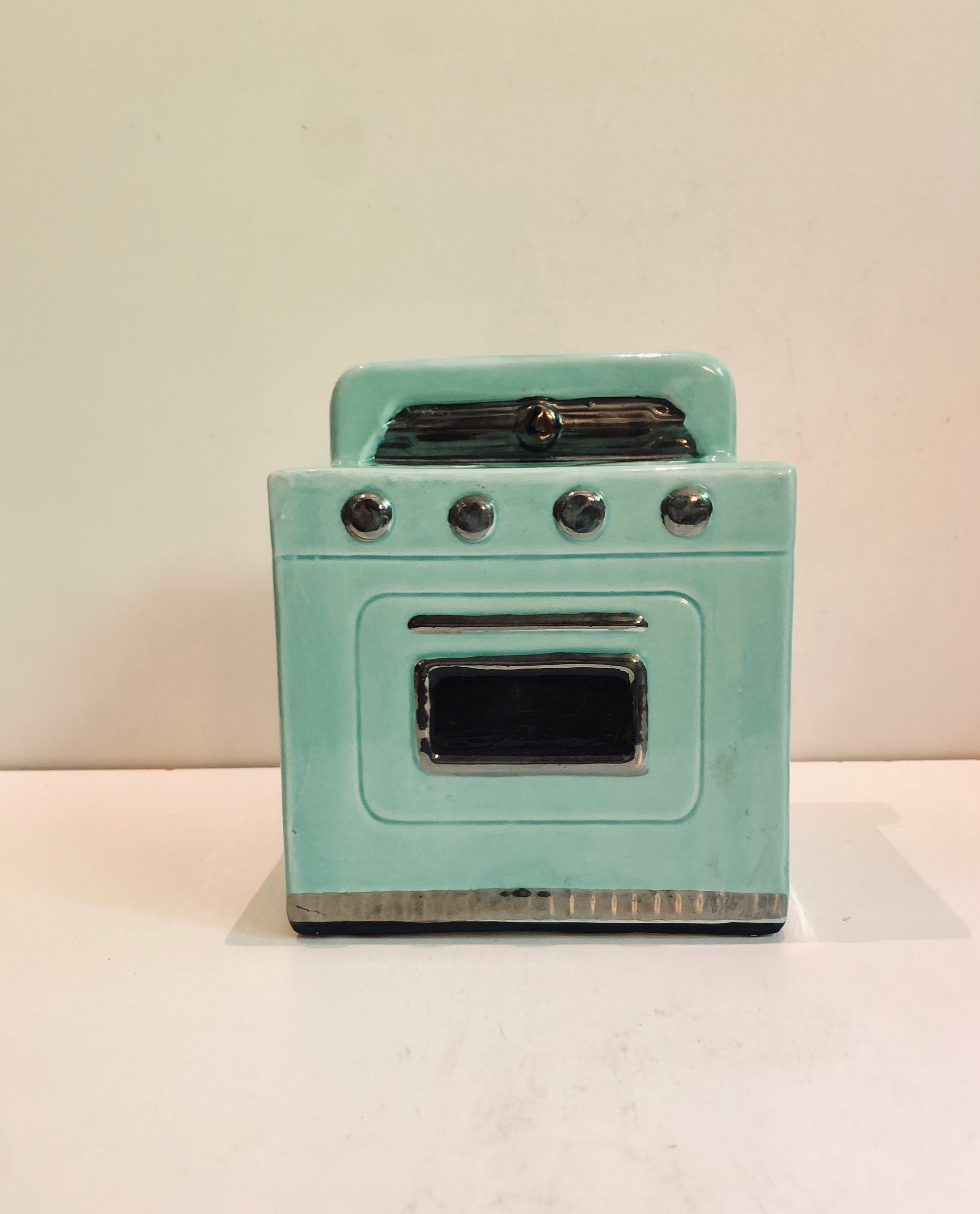 Vintage 1987 Leadworks Inc Miniature Green Ceramic Retro Kitchen Midcentury Stove Oven Range Piggy Bank - Etsy Vintage 1987 Leadworks Inc Miniature Green Ceramic Retro Kitchen Midcentury Stove Oven Range Piggy Bank - Etsy