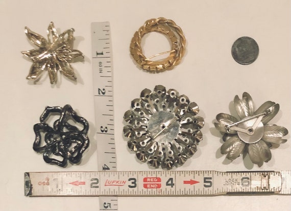 Instant Vintage Rhinestone Brooch Scatter Pins Do… - image 10