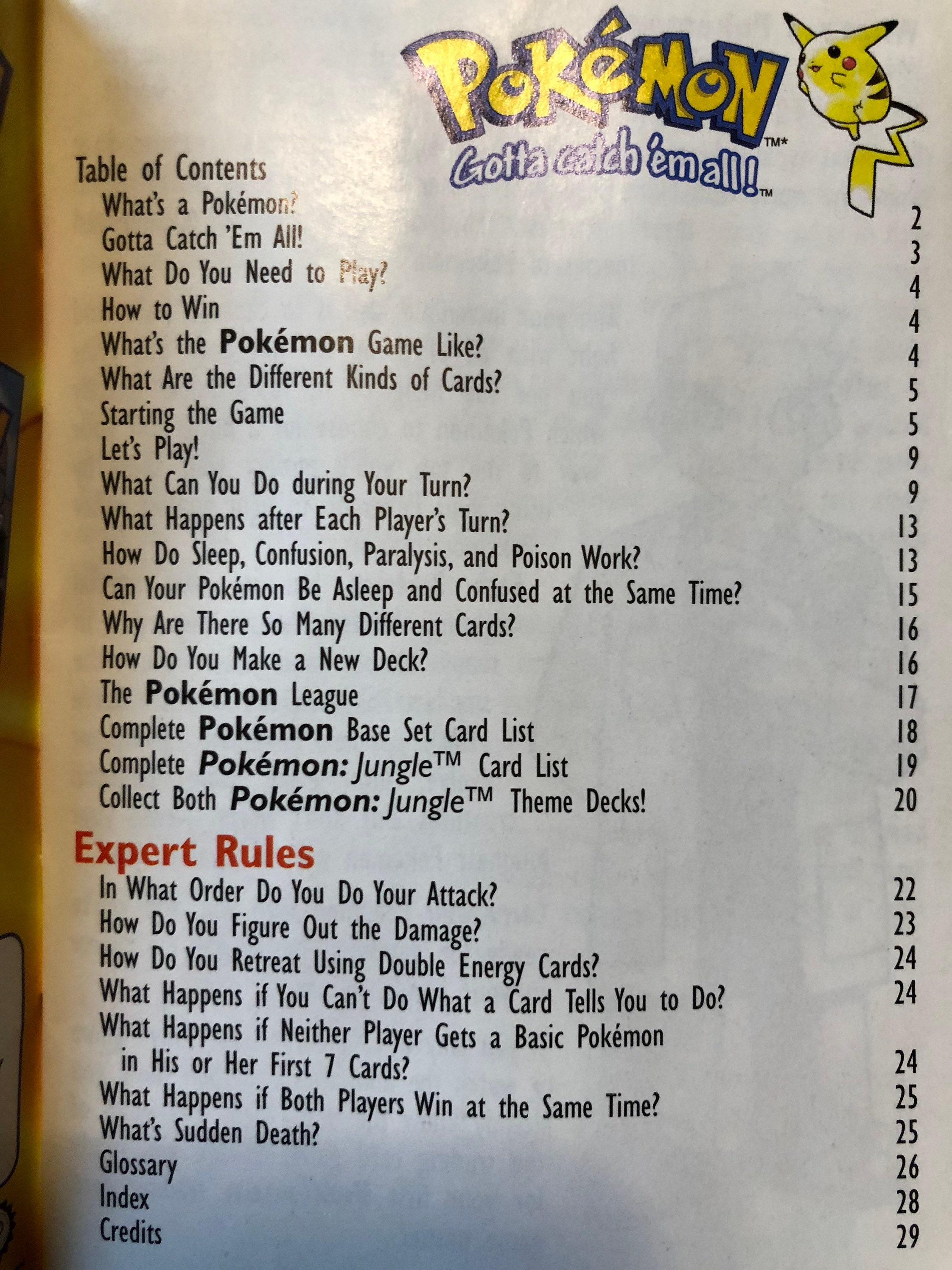 Pokemon Trading Card Game Rules Version 2 Booklet Original Owner 1990s  Nintendo Pokmon Rule Book - Etsy