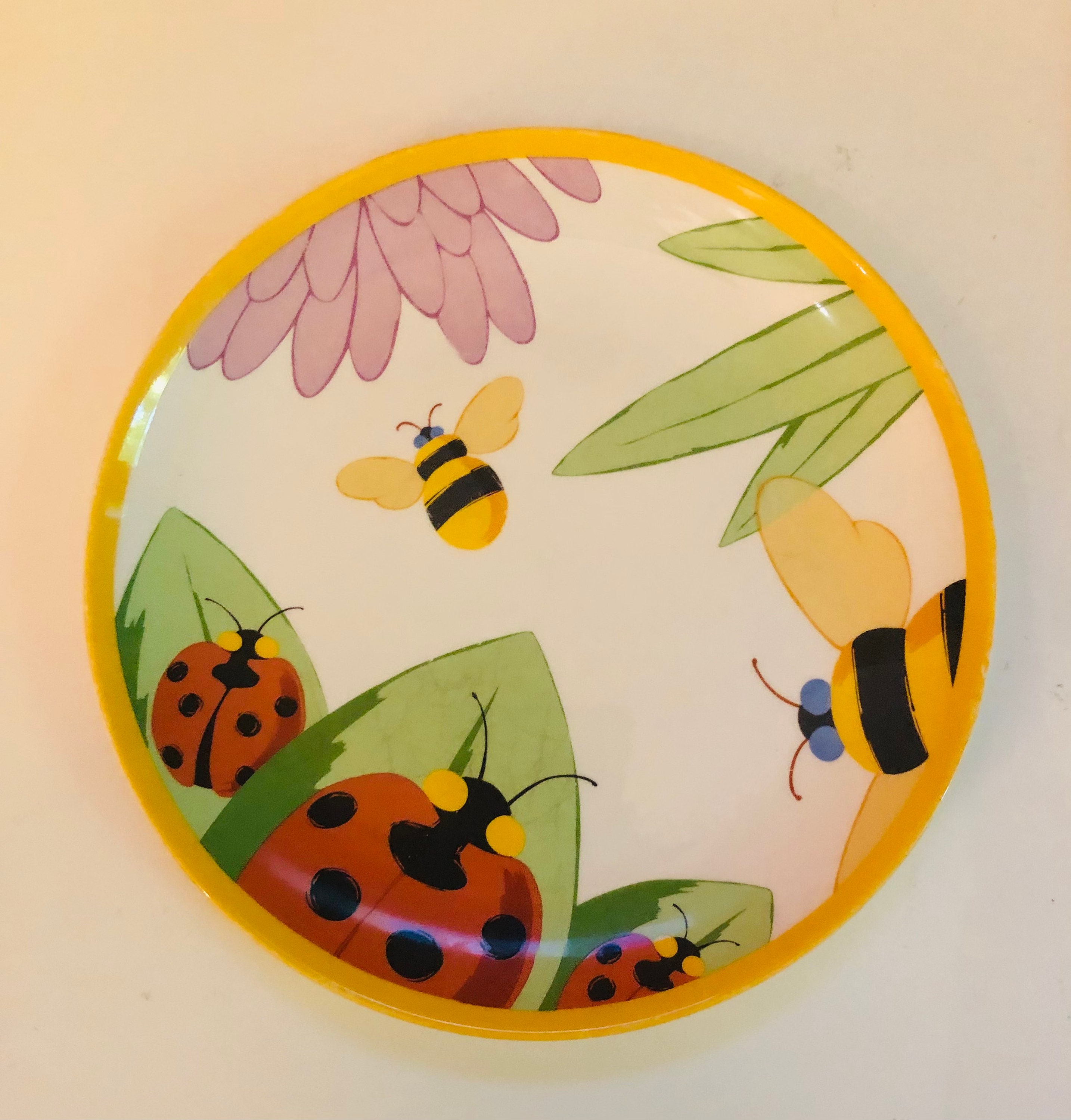 【Tiffany：新品・未使用】植物と昆虫デザインの食器セット ティファニー バズバズ デザートカナッペプレートセット 皿