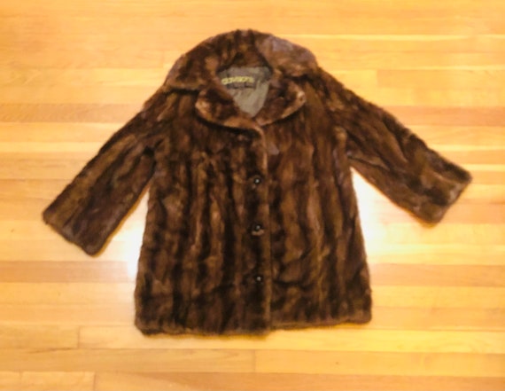 Luxurious Vintage Mid Century Mink Fur Jacket Davison's Mink Coat