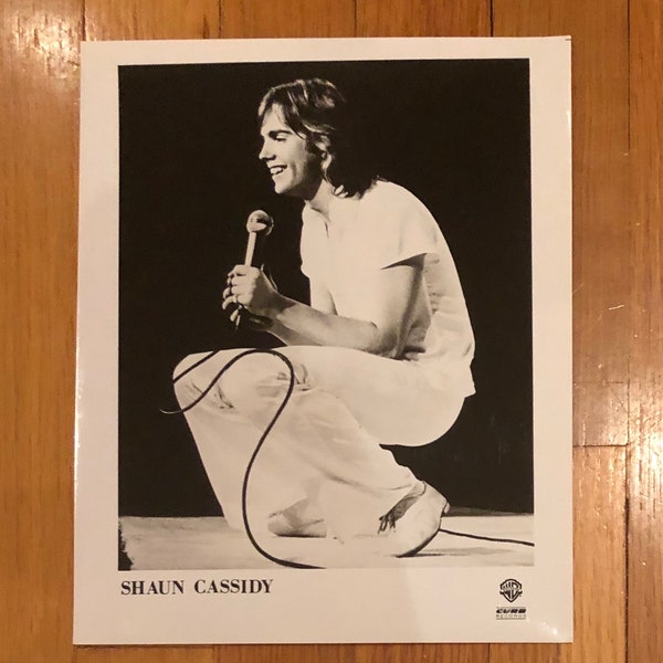1978 Shaun Cassidy Press Kit Born Late Tour First US Tour 2 Glossy Photos Warner Brothers Press Release Curb Records Hardy Boys TV & BONUS!