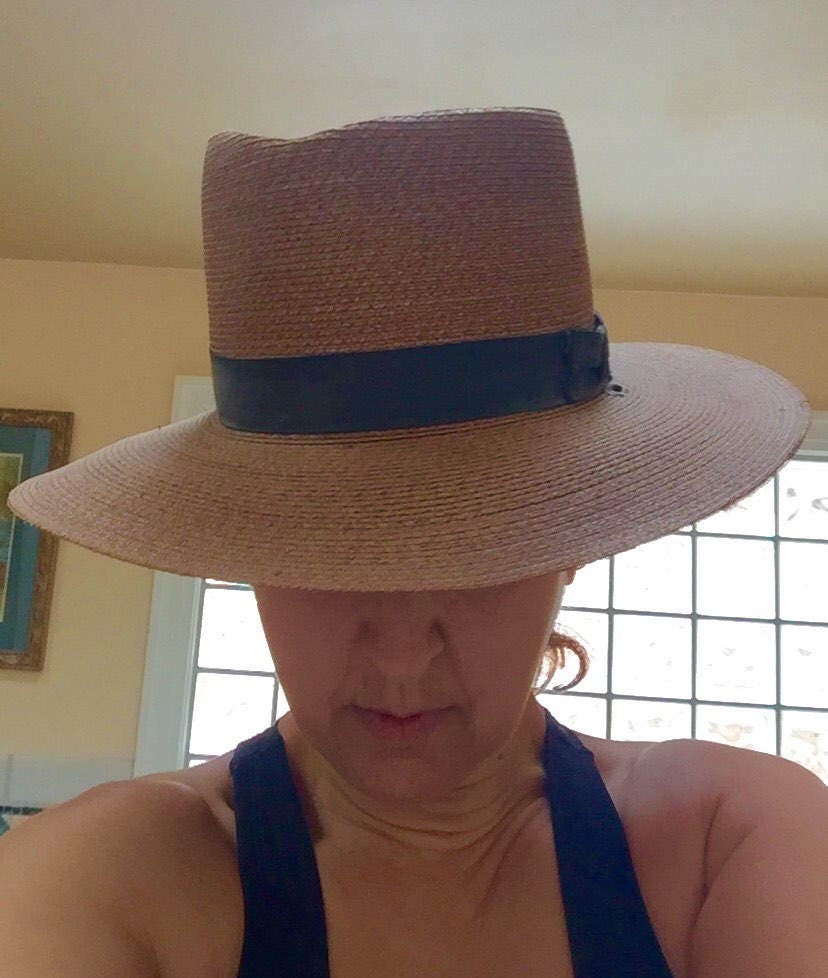 Stratton Police Hat Wide Brimmed Straw 