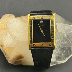 Vintage 1970s Caravelle Quartz Bulova Wristwatch Goldtone Elegant Men’s or Women’s Watch Battery Operated As Found
