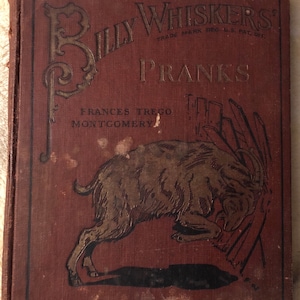 1925 Billy Whiskers Pranks Antique Children’s Book First Edition Saalfield Publishing Frances Trego Montgomery Frances Brundage Artist