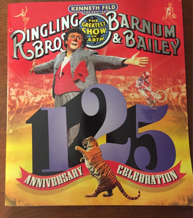 1995 125th Anniversary Ringling Bro Barnum /& Bailey Circus Program Brochure SALE