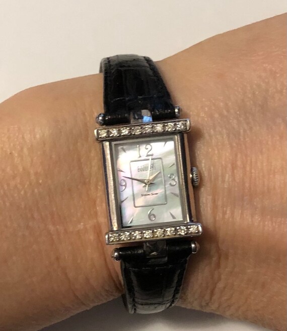 ECCLISSI STER Mother of Pearl Band Wristwatch ECCLISSI RARE Sterling Silver Case Mother of Pearl Bracelet  main image 2