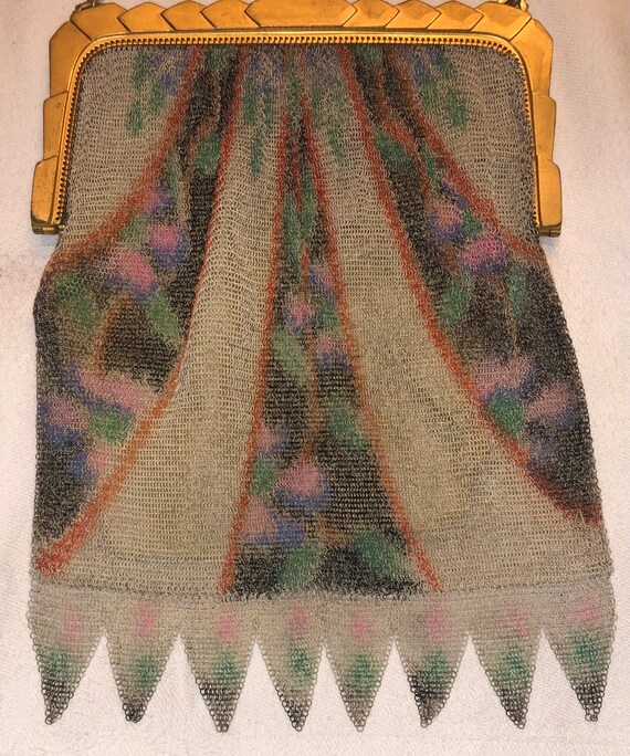 Antique Art Deco Mesh Bag Whiting & Davis Purse A… - image 5