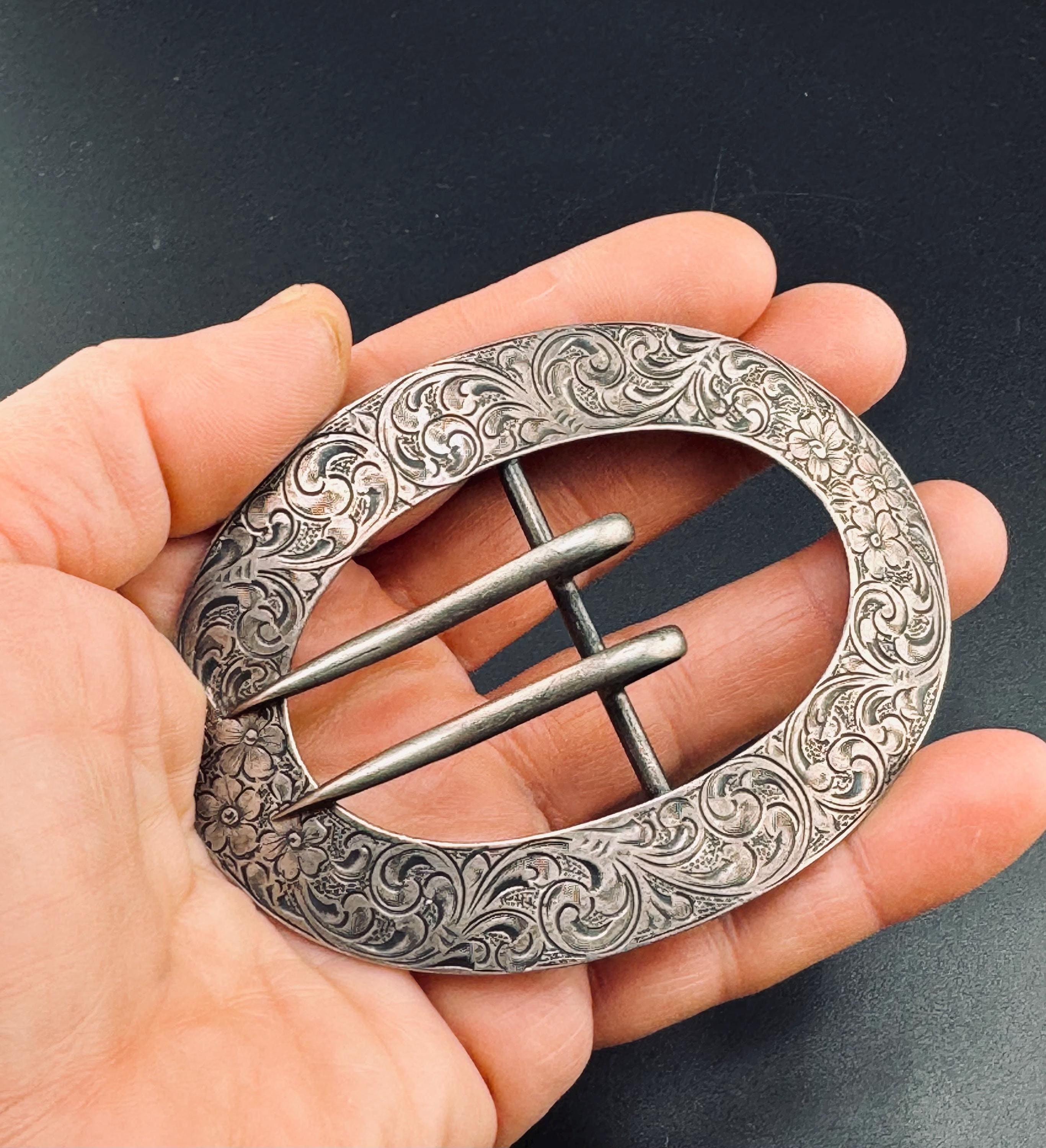 Boucle De Ceinture Victorienne En Argent Sterling 1879 - Poinçons De Londres - William Traies