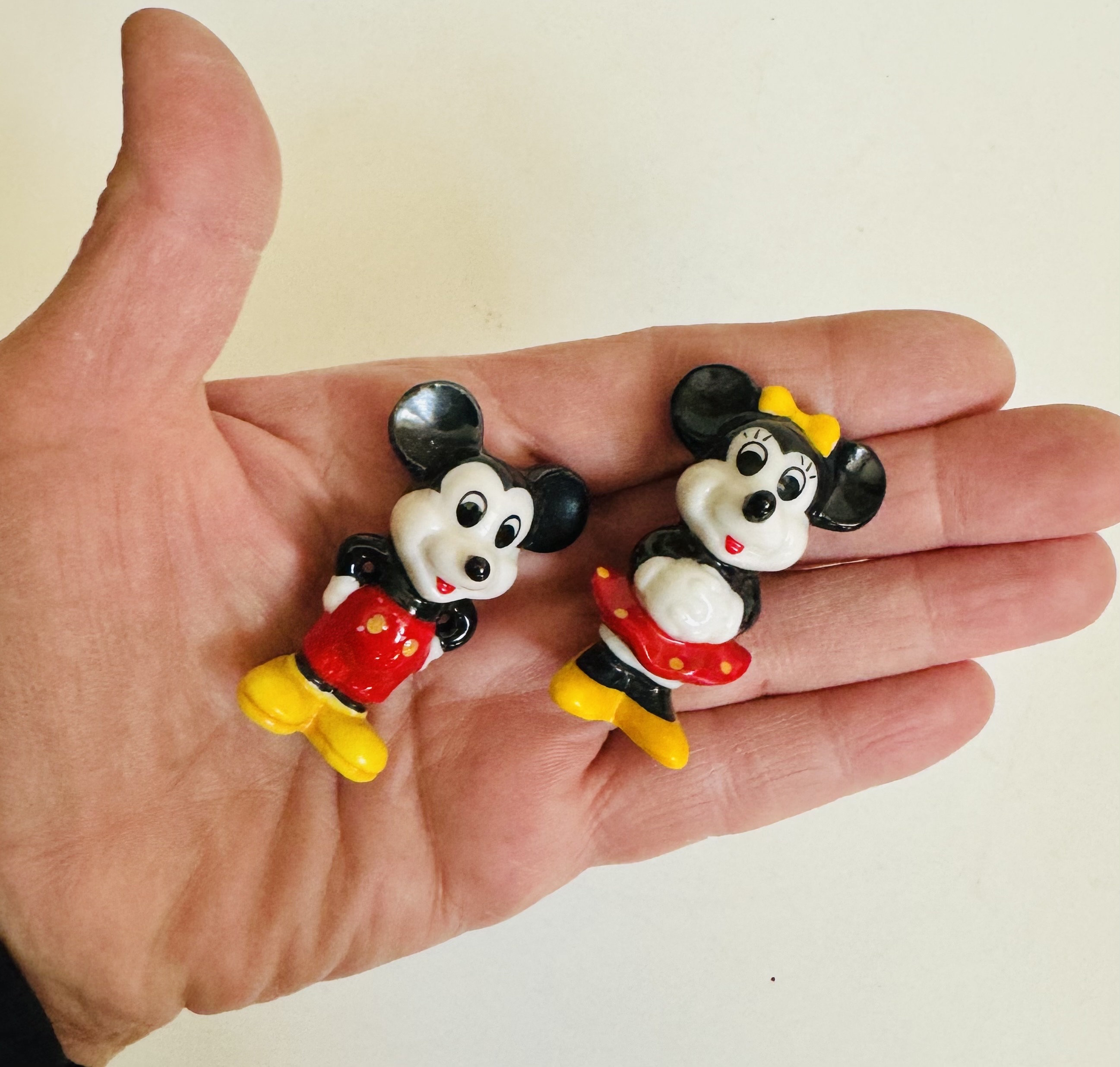Adorable Vintage 1993 Disney Miniature Mickey Mouse and Minnie