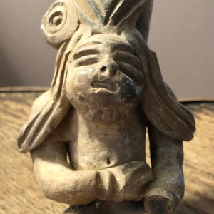 Precolumbian Terracotta Statue possibly Moche Culture ca 800 AD