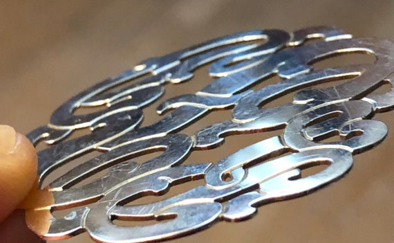 Ornate Vintage Solid 14K Gold Botkin Monogram Pen… - image 7