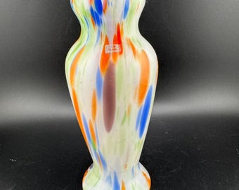Vintage Cut Glass Vaseレトロ ガラス 花瓶 ステンドグラス 326ca6ce38f46e34ddf6723164d896