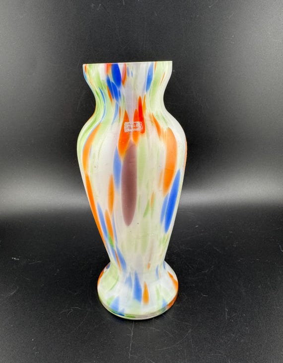 工芸品 Scandinavian Vintage vase Nittsjo Sweden. Beautiful Colourful Ceramic Vase. Swedish