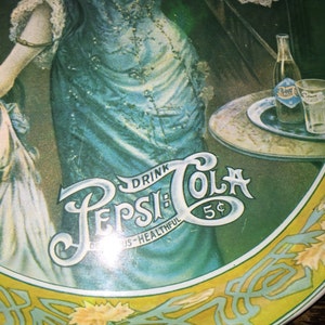 Vintage Pepsi Cola Niagra Buffalo Tip Tray Victorian Gibson image 3