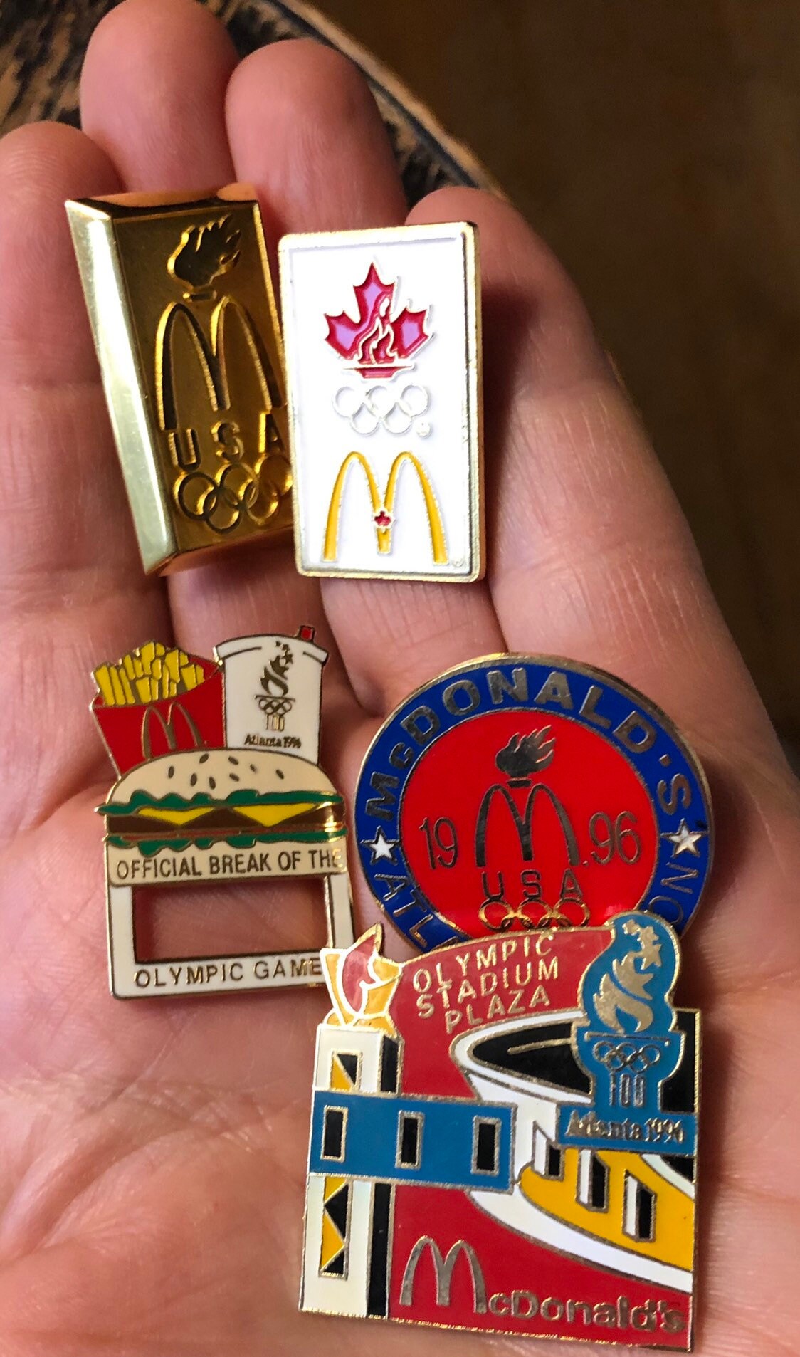 1996 Atlanta Olympics Mcdonald's Pins Collection of Mcdonald's