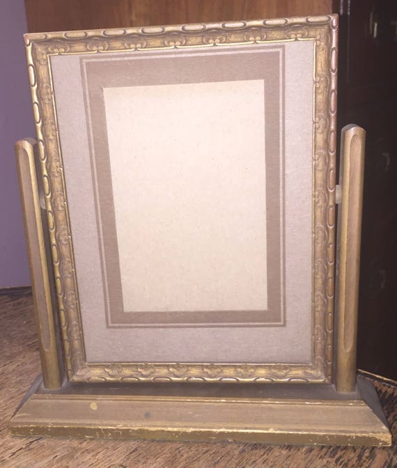 Wooden Picture Frame Standing Deco Antique Art Image 0