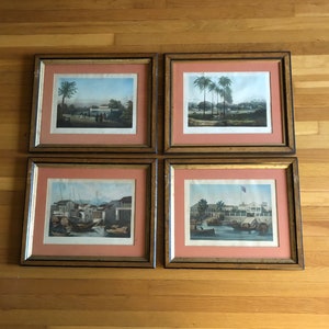 Antique Lithograph Print Theodore Laplace's Voyage Around the World Series Governer's Mansion Java Indonesia Cyrille Pierre Himely Engraver
