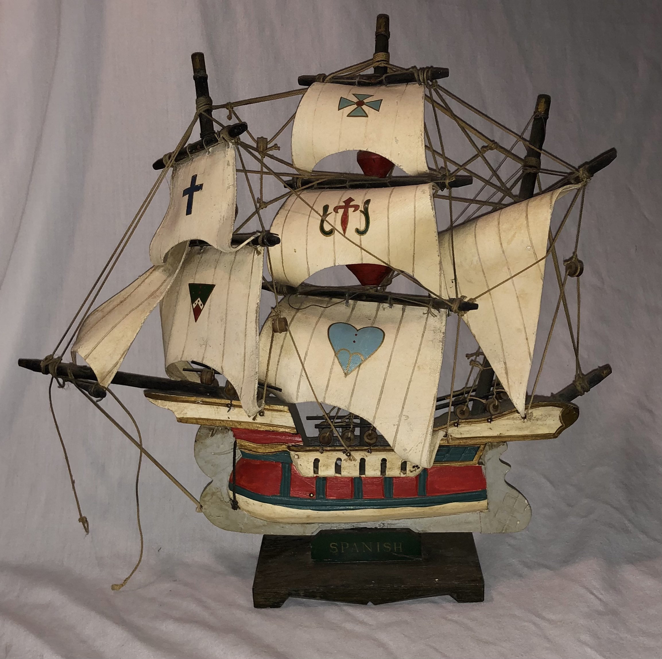 maqueta de barco antiguo. galeón español. talla - Compra venta en
