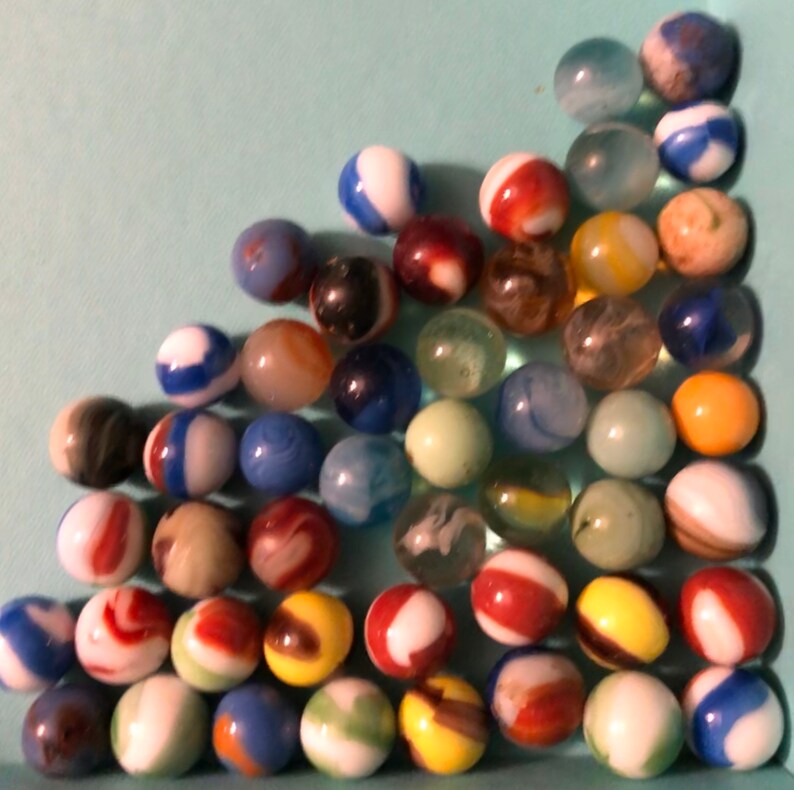 Vintage Marble King Akro Agate Shooter Marbles Clay Marbles Etsy