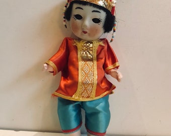 Vintage Posable Mid Century Miniature Jointed Porcelain Japanese