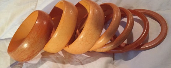 Vintage Honey Yellow Orange Butterscotch Bakelite… - image 4