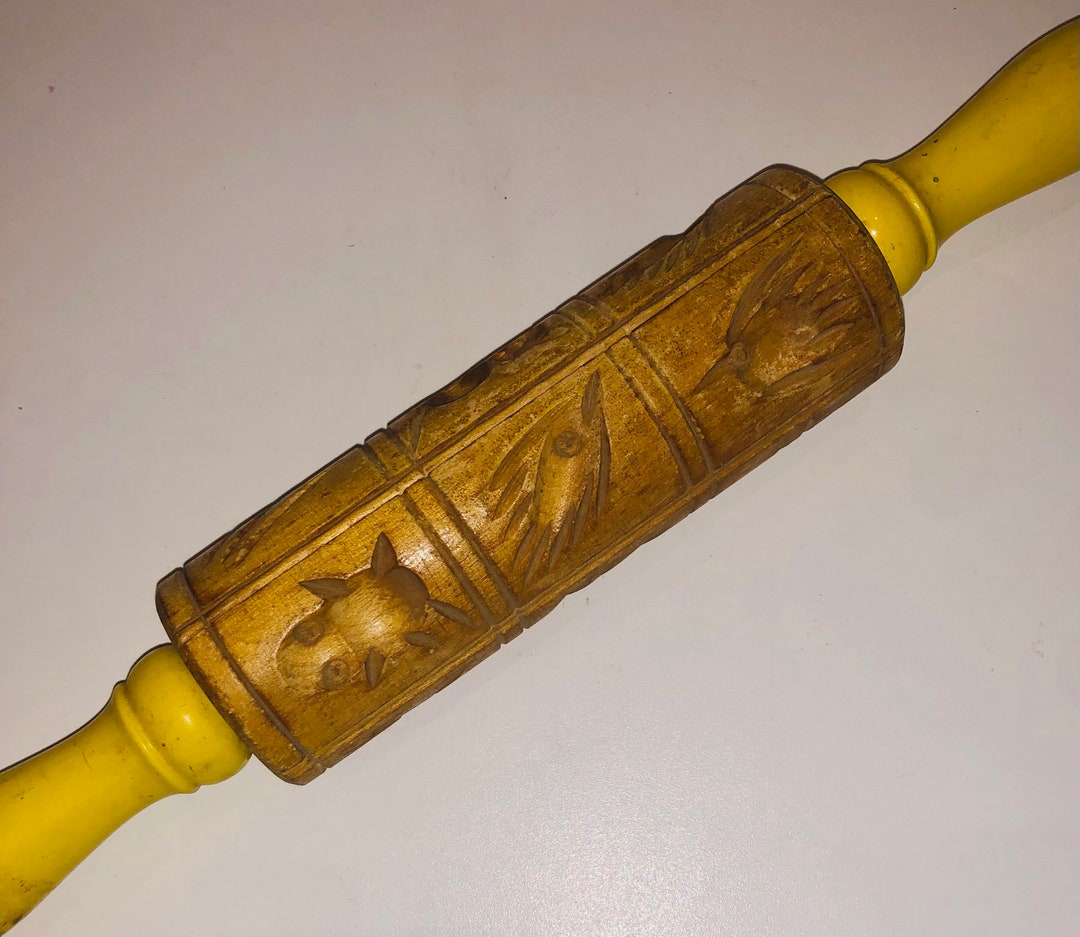Vintage Cookie Rolling Pin Cookie Press Springerle Shortbread Cookies