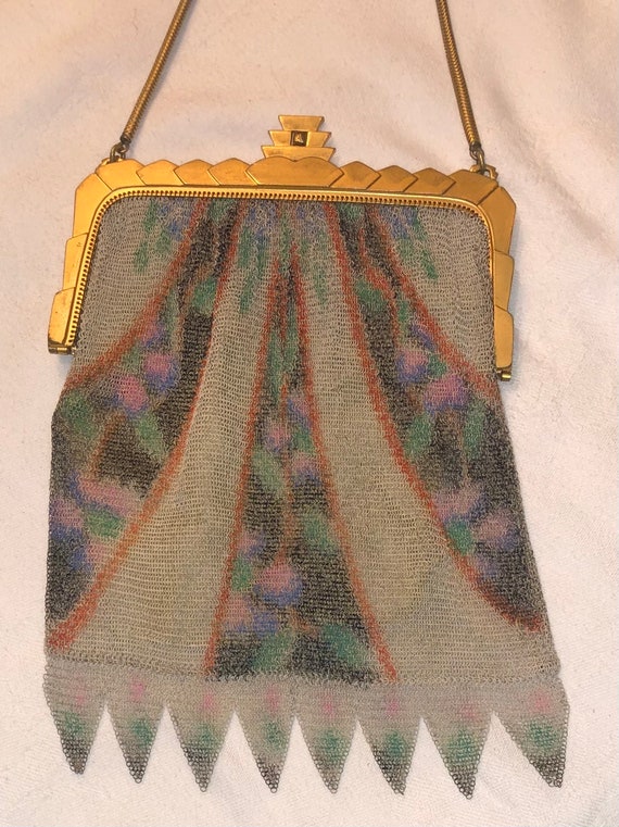 Antique Art Deco Mesh Bag Whiting & Davis Purse A… - image 6