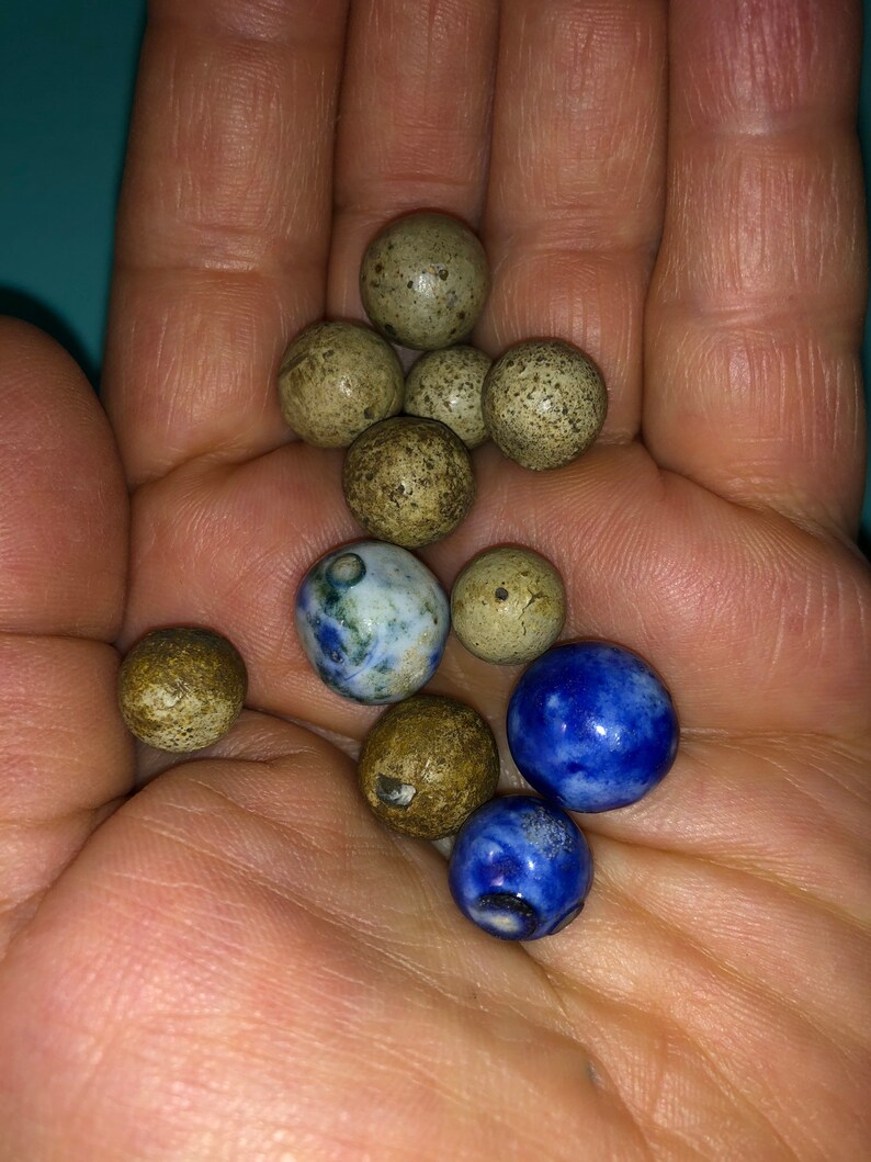 Vintage Marble King Akro Agate Shooter Marbles Clay Marbles Etsy