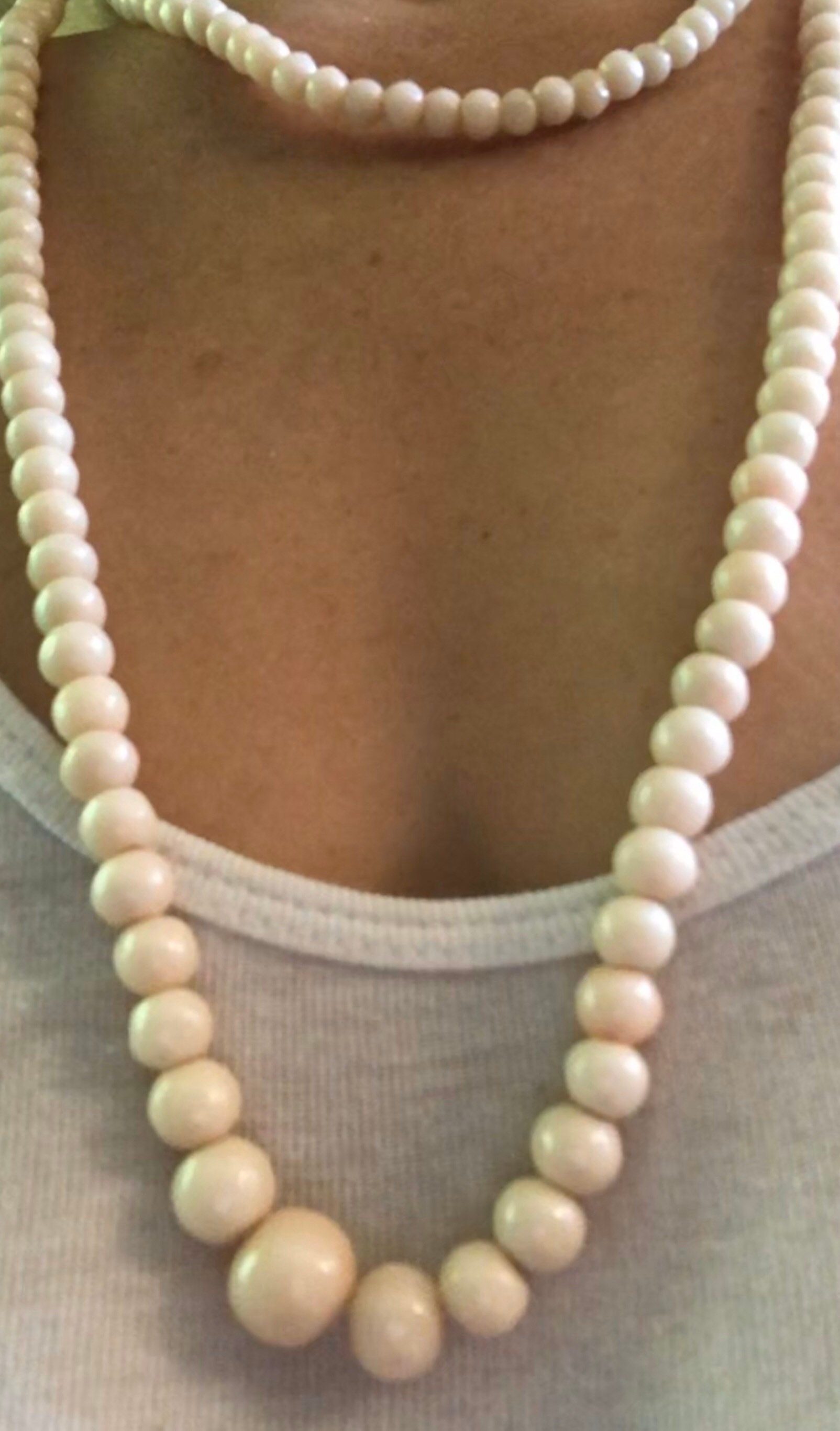 Collana Lunga 85cm Con Catenina Infinita, Conchiglie E Perle Di Vetro - Fatta A Mano In Germania