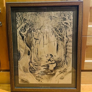 Stampa vintage stravagante del 1975 di Gary Patterson "In The Rough Golf", disegno umoristico sul golf di Thought Factory